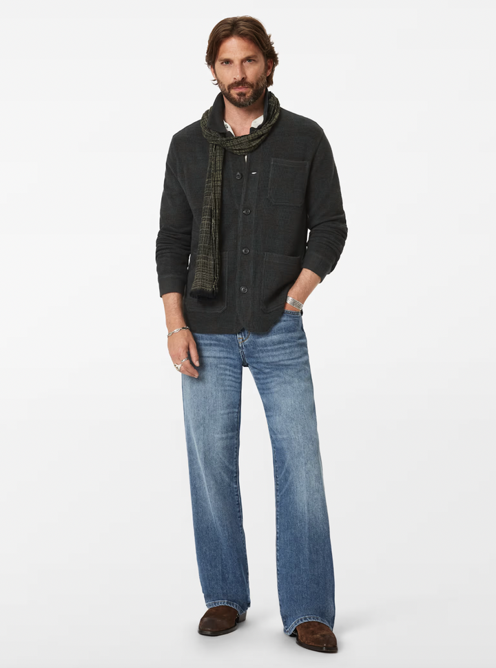 EDMUNDS CHENILLE CHORE JACKET (CARBON) - JOHN VARVATOS