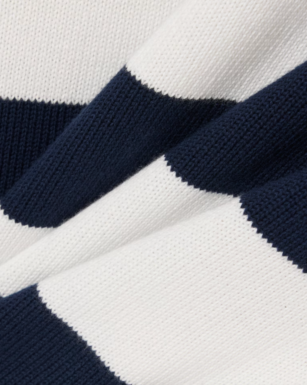 STRIPED L/S SWEATER POLO (NAVY) - LACOSTE