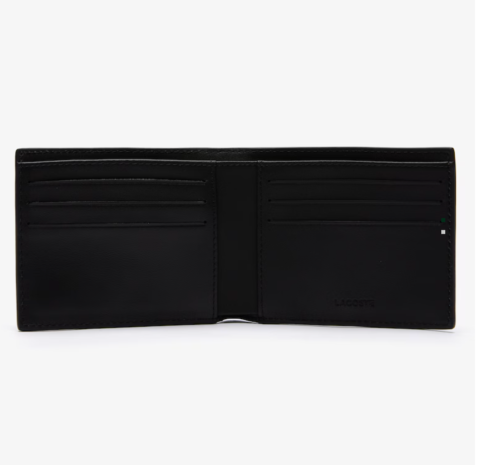 LEATHER BILLFOLD WALLET  - LACOSTE