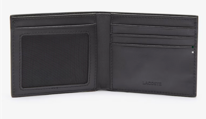 SMALL LEATHER BILLFOLD WALLET - LACOSTE
