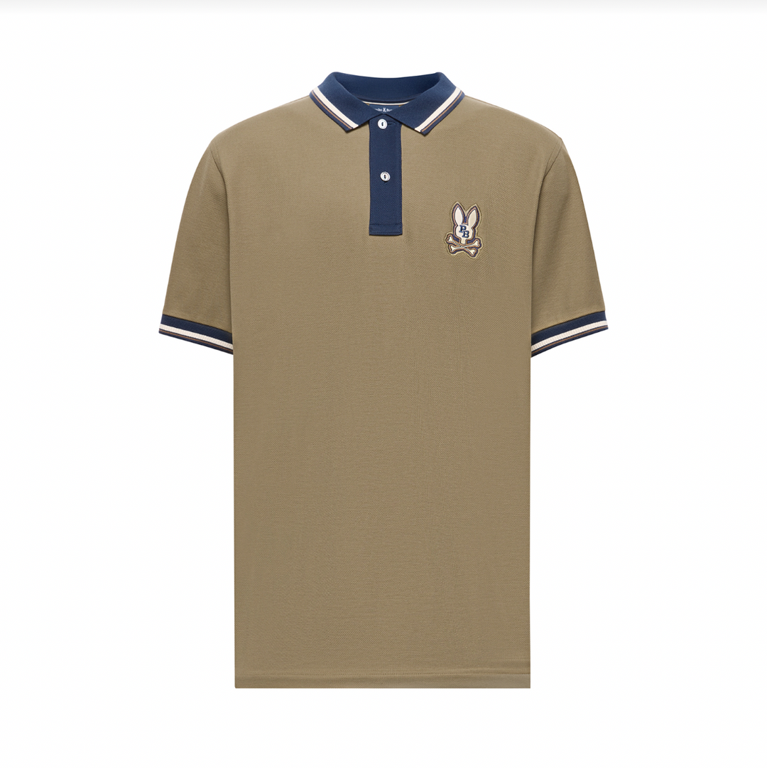 WADE PIQUE POLO (DUSKY GREEN) - PSYCHO BUNNY