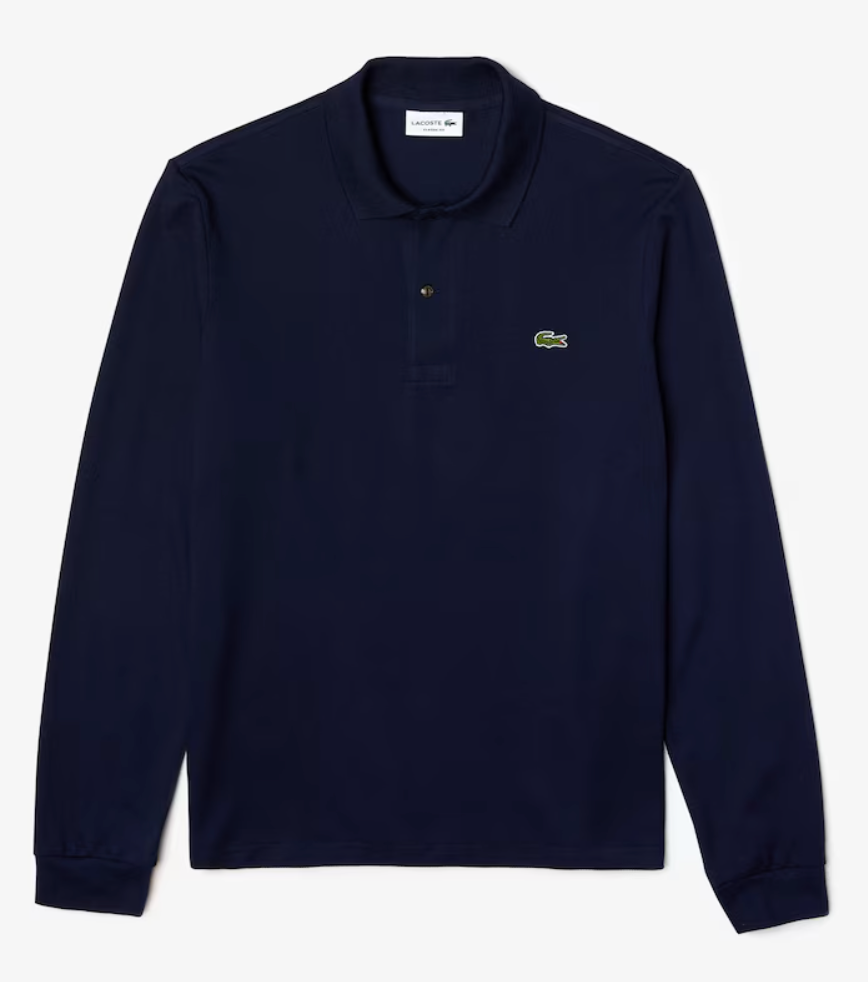 LONG SLEEVE POLO (NAVY) - LACOSTE