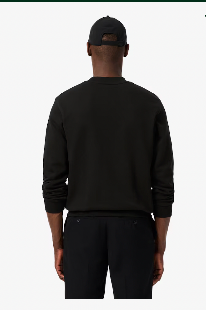 FLEECE SWEATSHIRT (BLACK) - LACOSTE