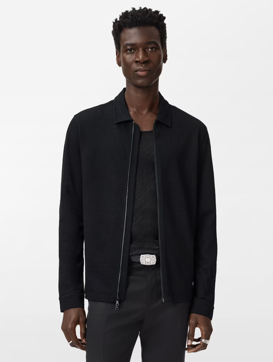 KASSEN ZIP OVER SHIRT (NAVY) - JOHN VARVATOS
