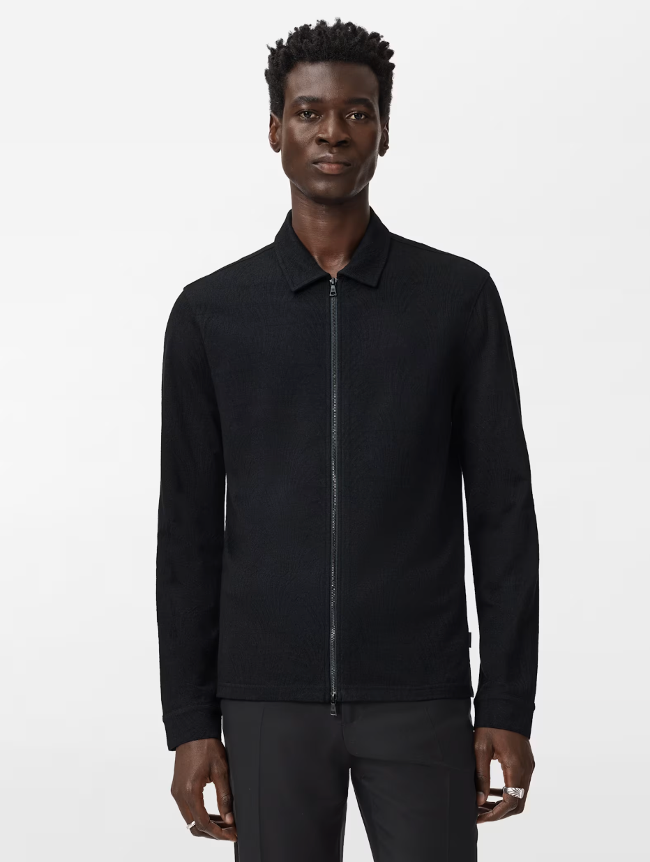 KASSEN ZIP OVER SHIRT (NAVY) - JOHN VARVATOS