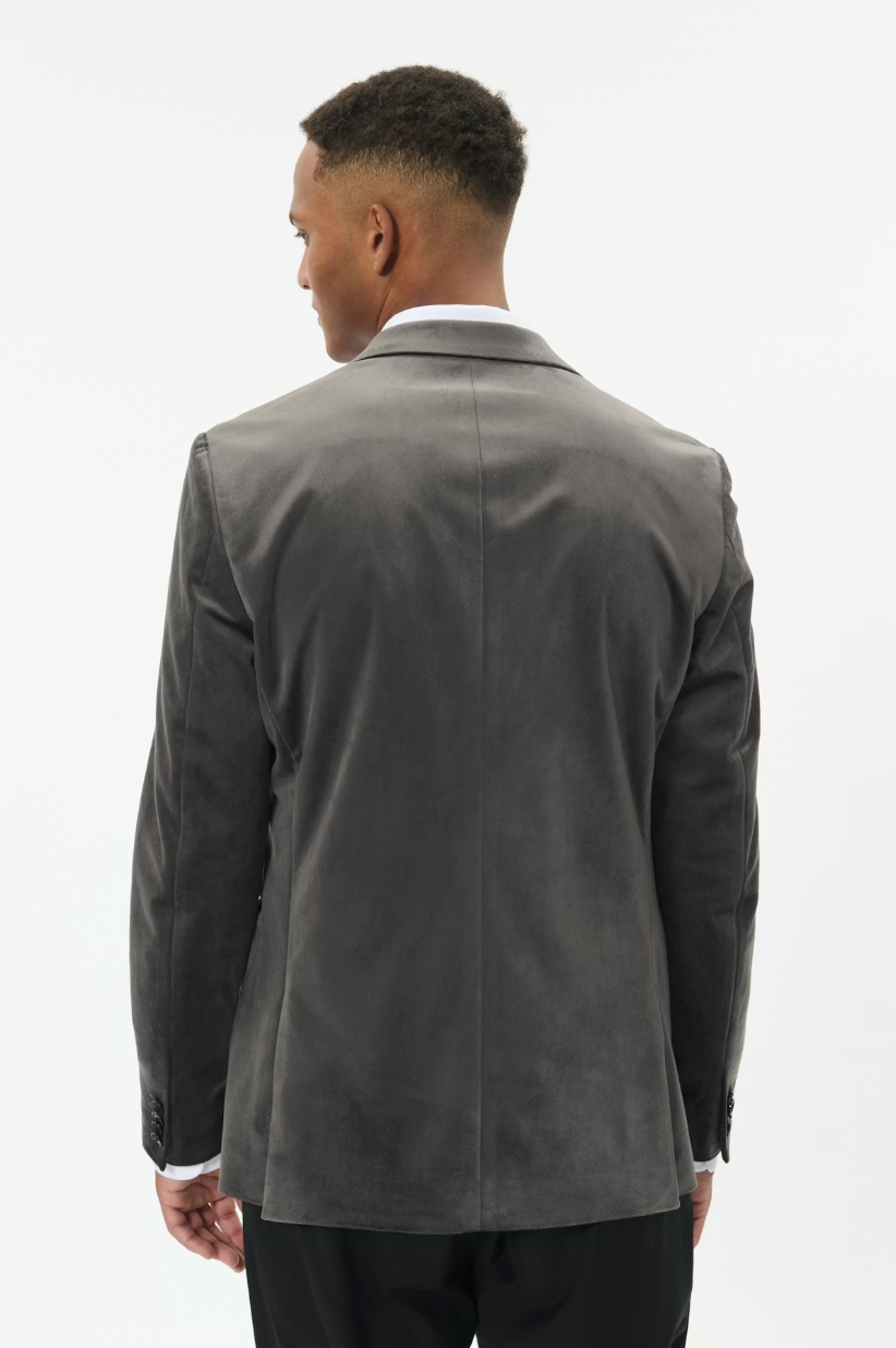 MAGEORGE TUX VELVET BLAZER (OYSTER) - MATINIQUE