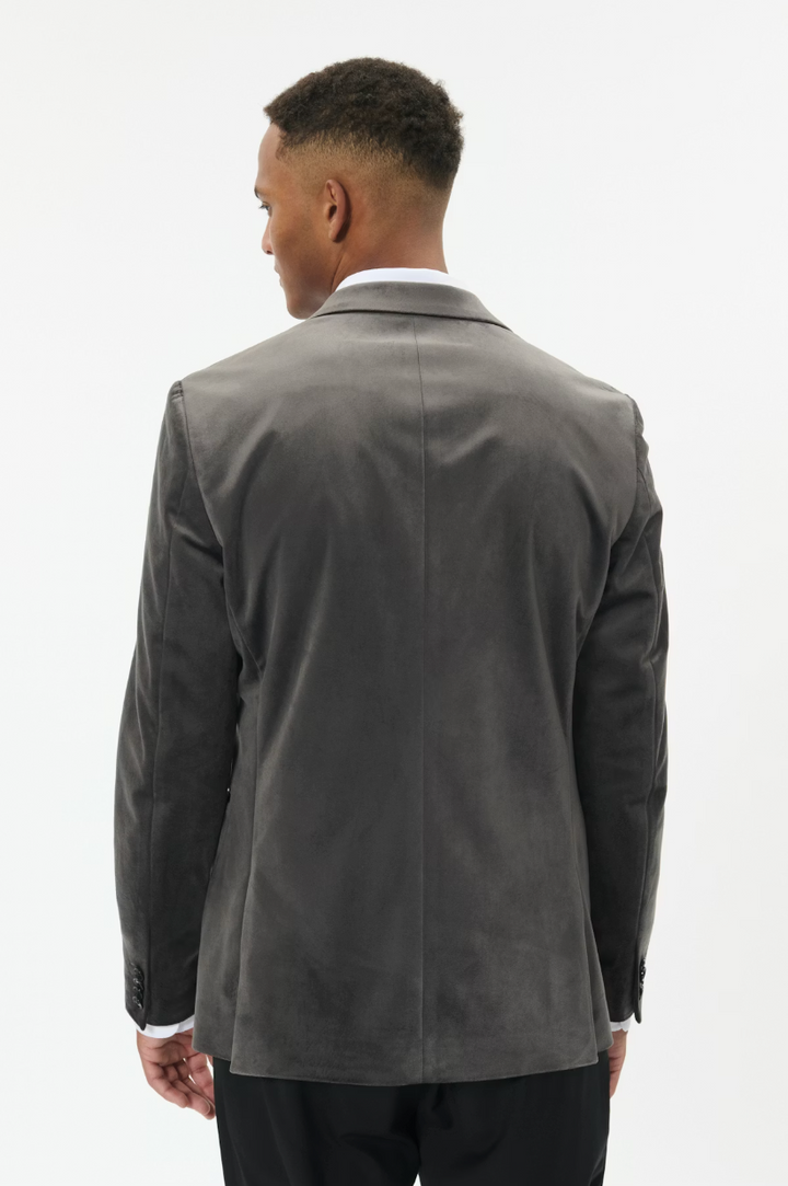 MAGEORGE TUX VELVET BLAZER (OYSTER) - MATINIQUE