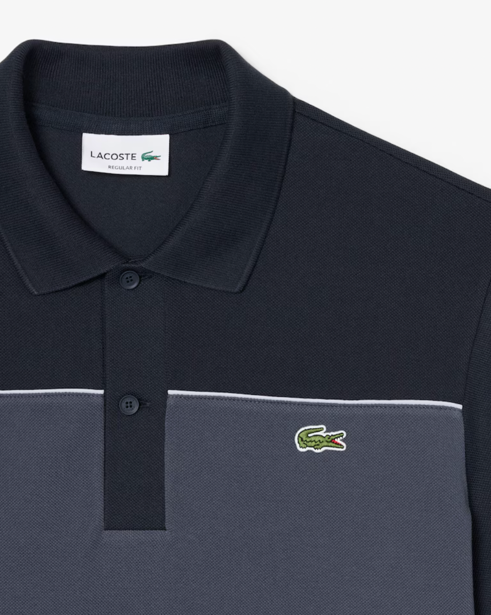 COLOUR BLOCK POLO (BLACK) - LACOSTE