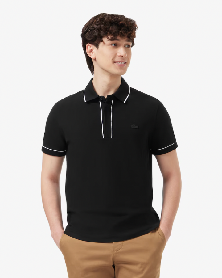 PARIS STRETCH POLO (BLACK) - LACOSTE