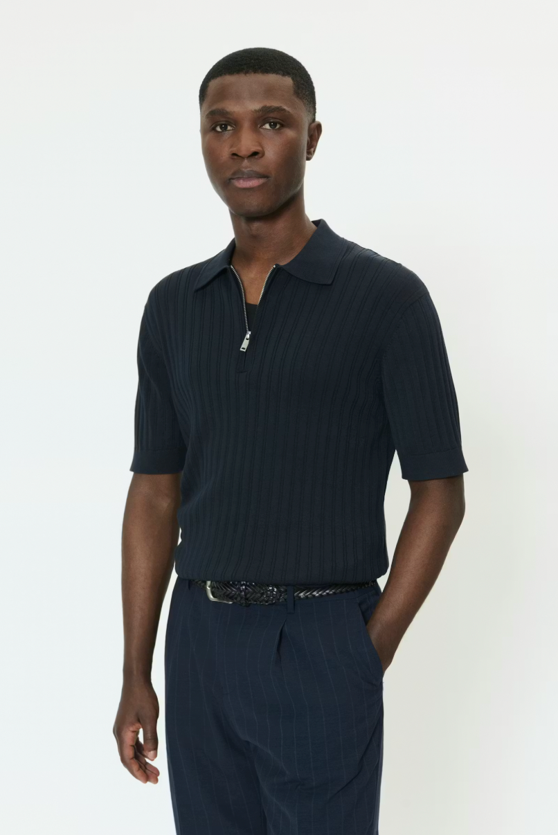 MAPOLO ZIP KNIT (NAVY) - MATINIQUE