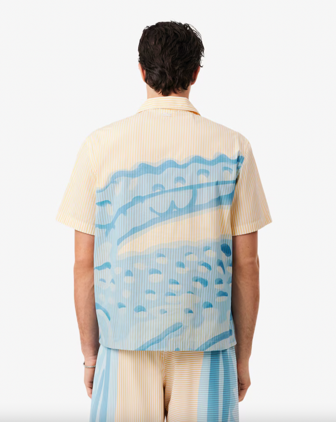 STRIPED CROCODILE SHIRT (BEIGE) - LACOSTE