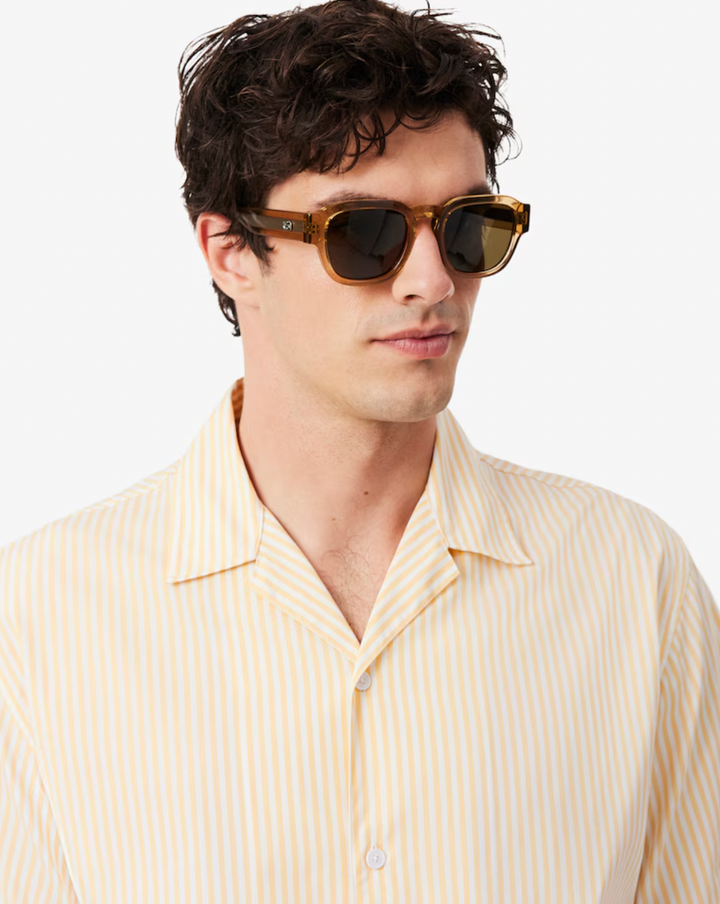 STRIPED CROCODILE SHIRT (BEIGE) - LACOSTE