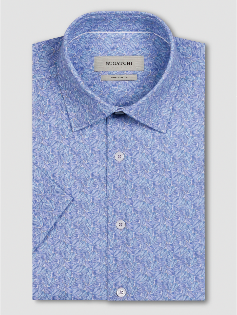 MILO SHORT SLEEVE SHIRT (IRIS) - BUGATCHI