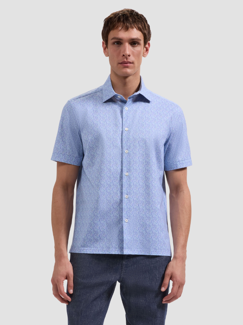 MILO SHORT SLEEVE SHIRT (IRIS) - BUGATCHI