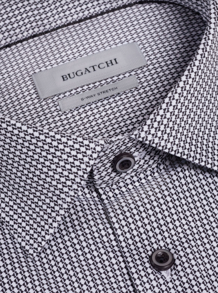 MILES SHORT SLEEVE SHIRT (WHITE) - BUGATCHI