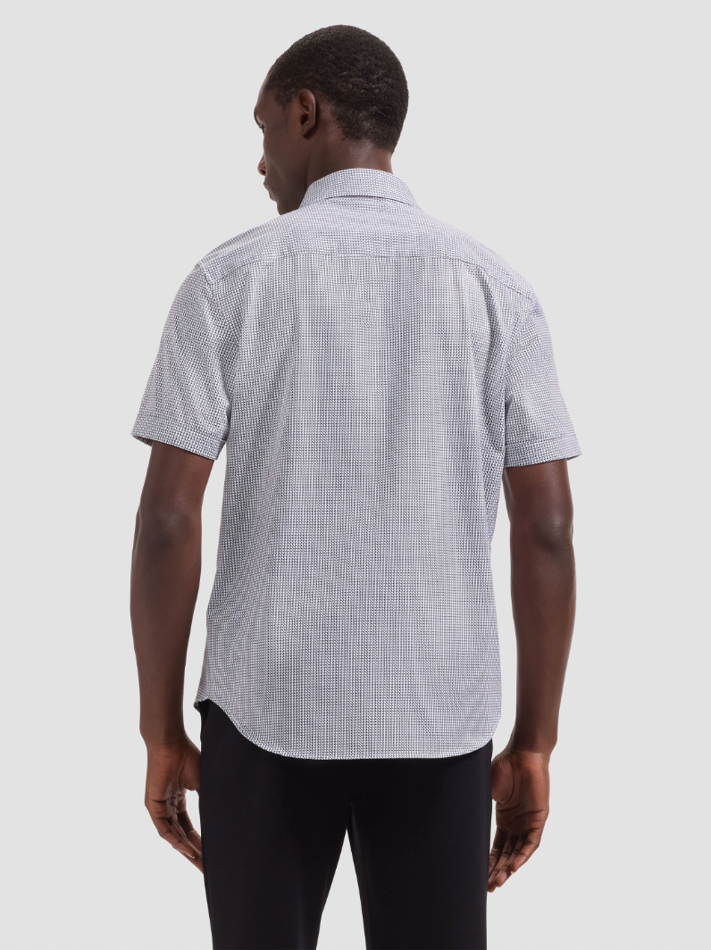 MILES SHORT SLEEVE SHIRT (WHITE) - BUGATCHI