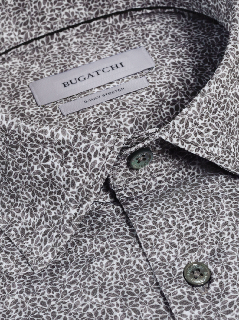MILES SHORT SLEEVE SHIRT (GRAPHITE) - BUGATCHI