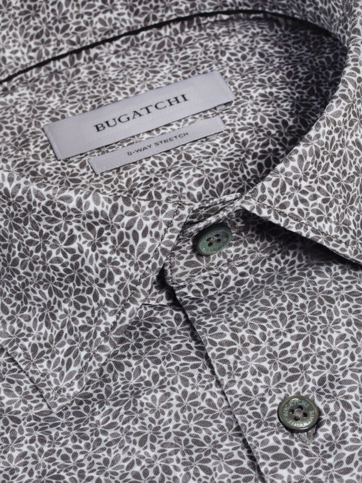 MILES SHORT SLEEVE SHIRT (GRAPHITE) - BUGATCHI