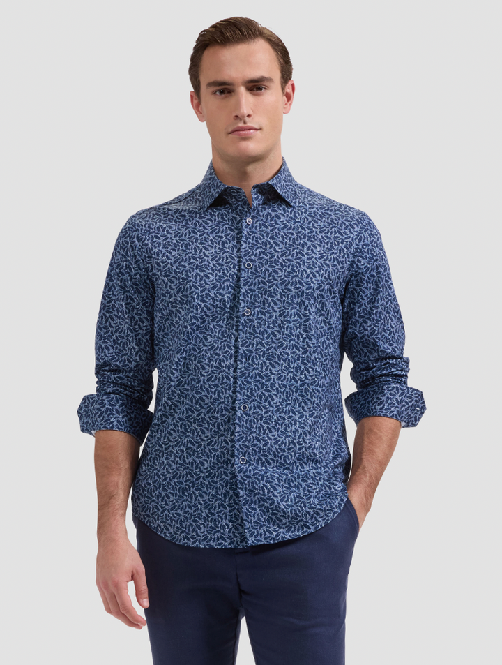 JAMES LONGSLEEVE SHIRT (NAVY) - BUGATCHI