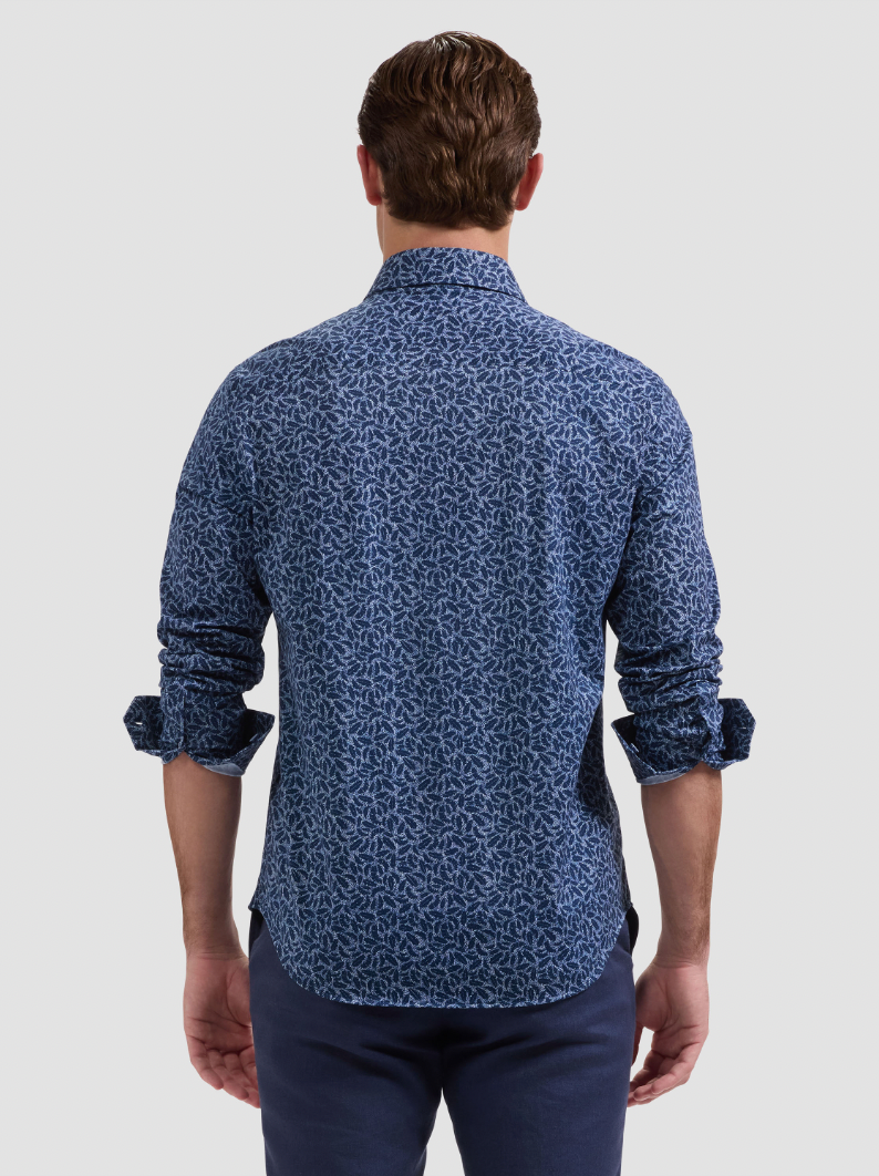 JAMES LONGSLEEVE SHIRT (NAVY) - BUGATCHI