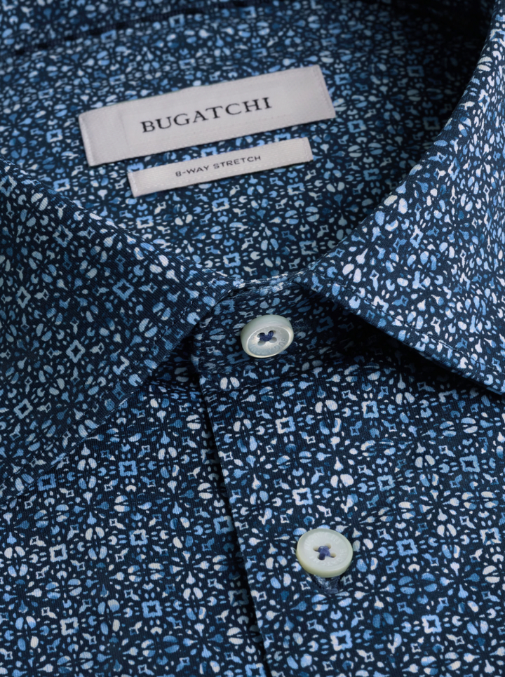 JAMES LONGSLEEVE SHIRT (NAVY) - BUGATCHI