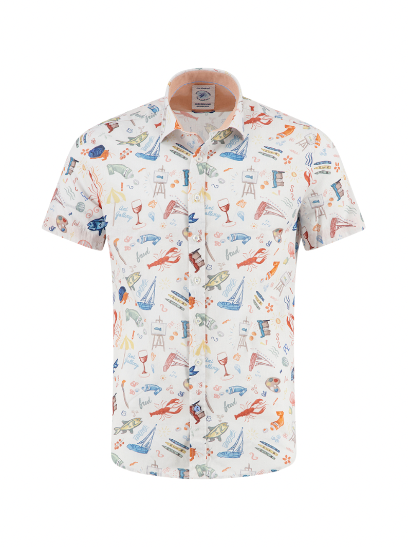 SHORT SLEEVE GRAPHIC SHIRT (MULTI) - A FISH NAMED FRED