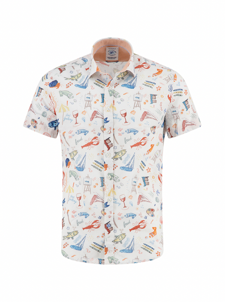 SHORT SLEEVE GRAPHIC SHIRT (MULTI) - A FISH NAMED FRED