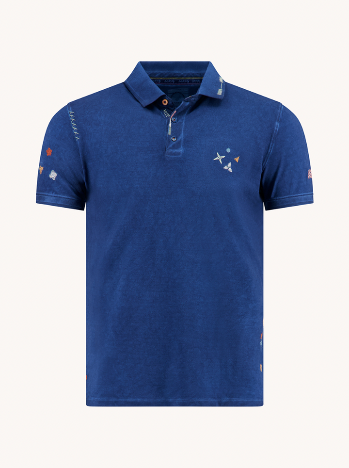 GARMENT DYE POLO (COBALT) - A FISH NAMED FRED