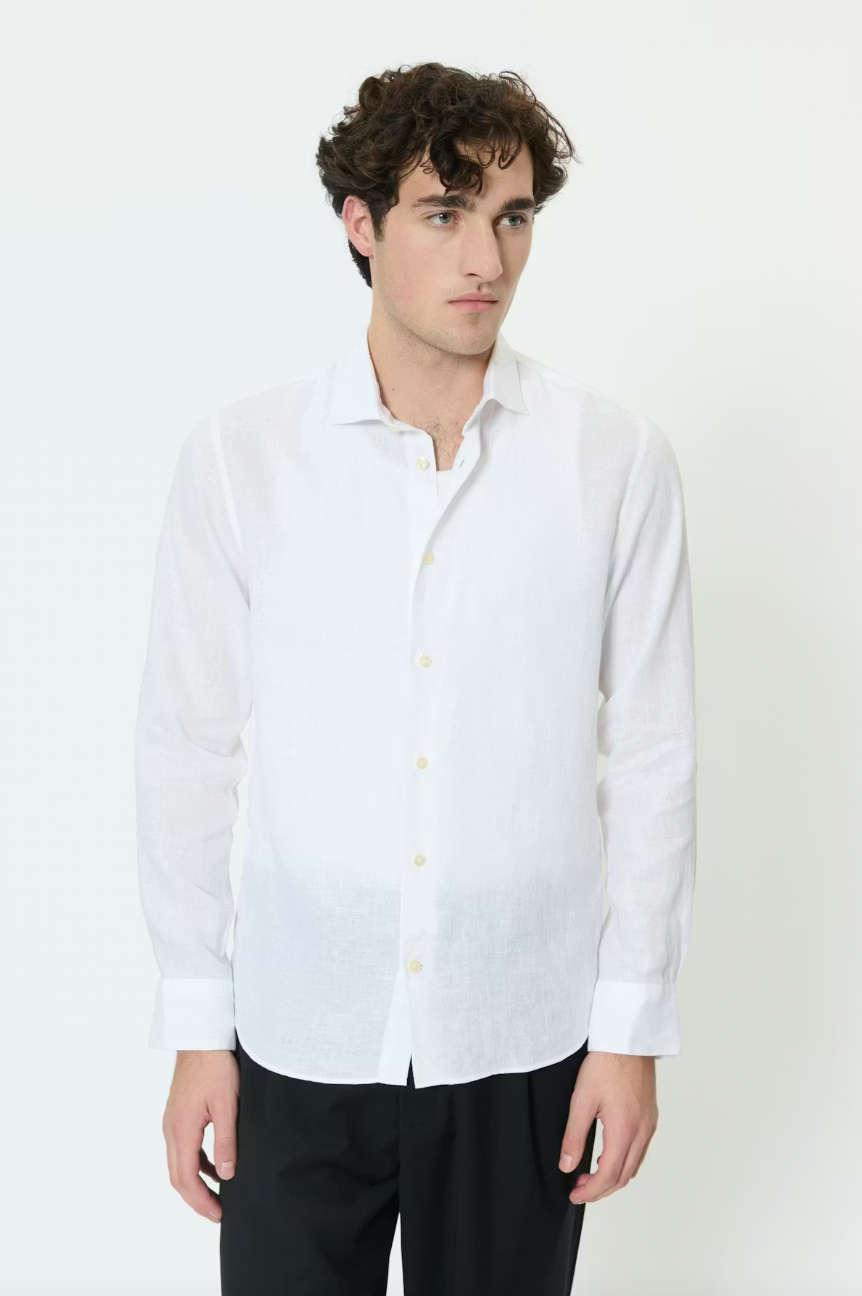 MAMARC LINEN SHIRT (WHITE) - MATINIQUE
