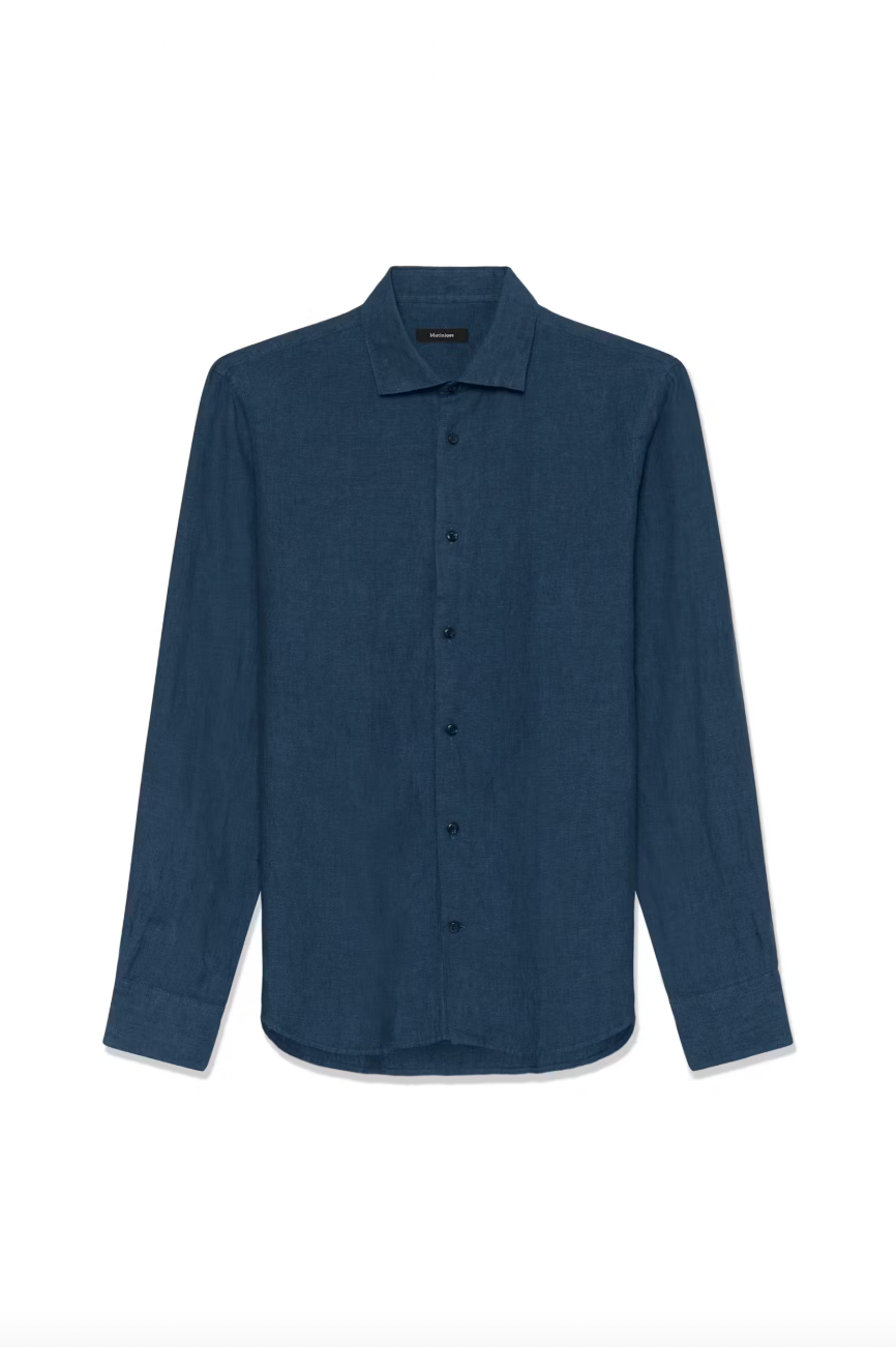 MAMARC LINEN SHIRT (NAVY) - MATINIQUE