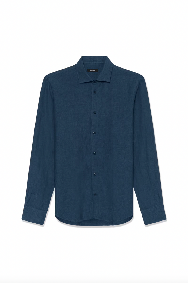 MAMARC LINEN SHIRT (NAVY) - MATINIQUE