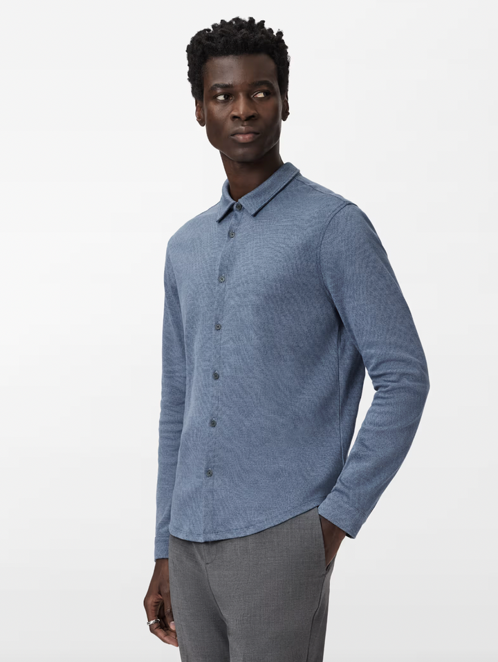 PALADINO SHIRT (OLIED BLUE) - JOHN VARVATOS