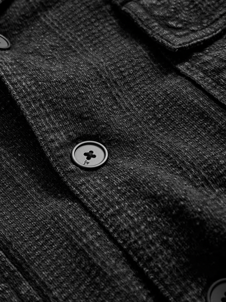 AMADORA CAMP COLLAR SHIRT (BLACK) - JOHN VARVATOS