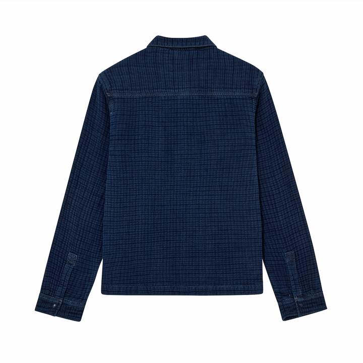 DOBBY INDIGO JACKET (INDIGO BLUE) - MOS MOSH GALLERY