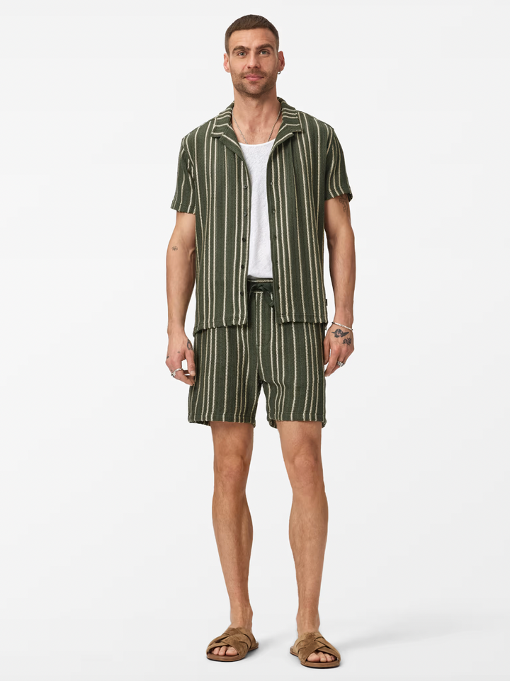 EVERSON STRIPE SHORTS (MOSS) - JOHN VARVATOS