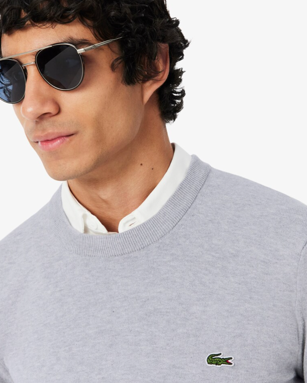 CREWNECK SWEATER (SILVER) - LACOSTE