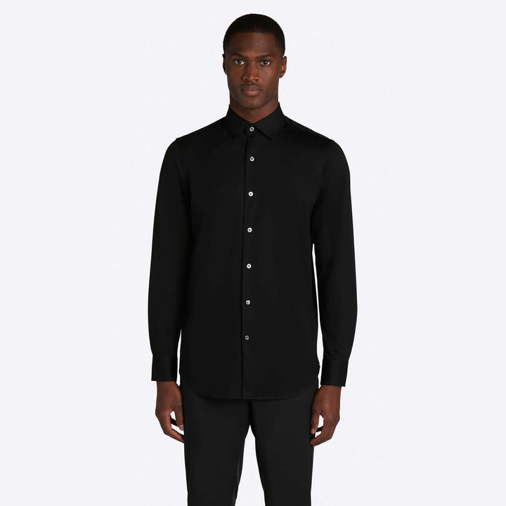 SOLID COTTON SHIRT (BLACK) - BUGATCHI