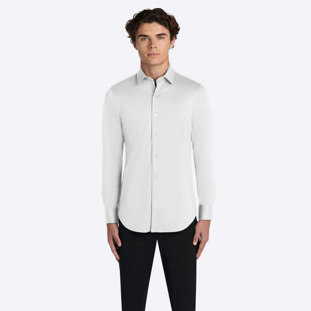SOLID COTTON SHIRT (WHITE) - BUGATCHI