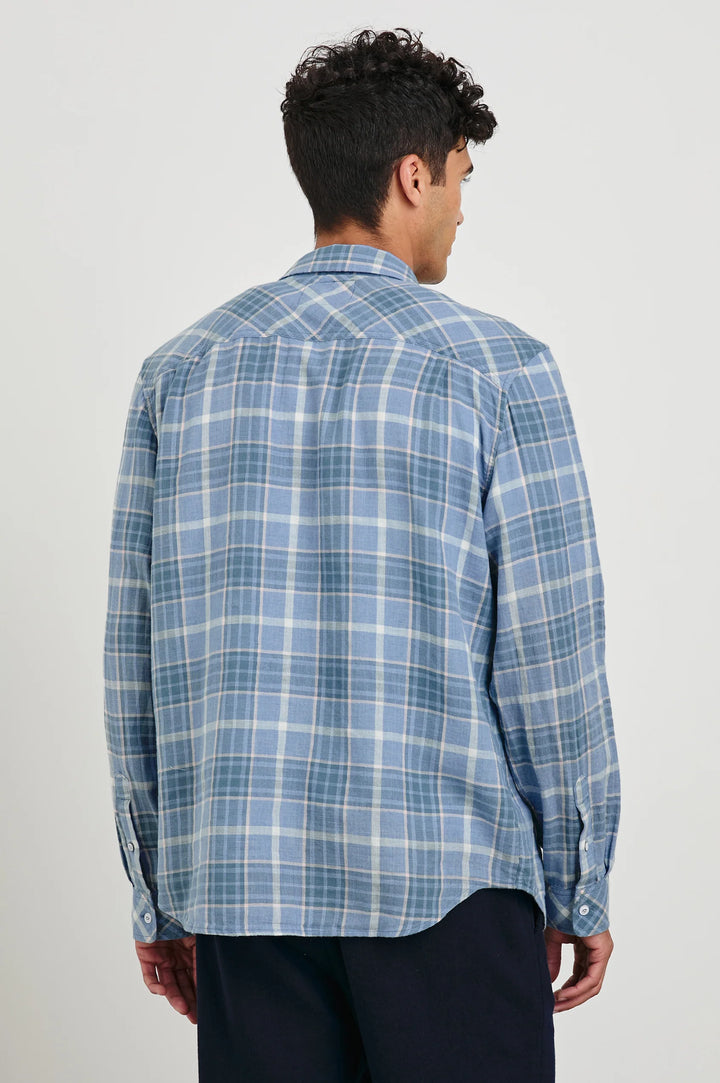 WYATT SHIRT (BLUE MELANGE) - RAILS