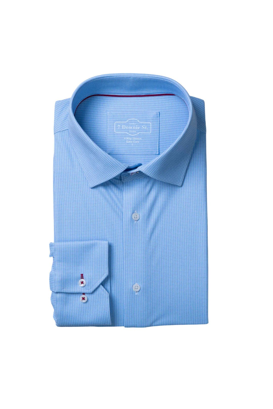 SILK TOUCH LONGSLEEVE SHIRT (BLUE) - 7 DOWNIE