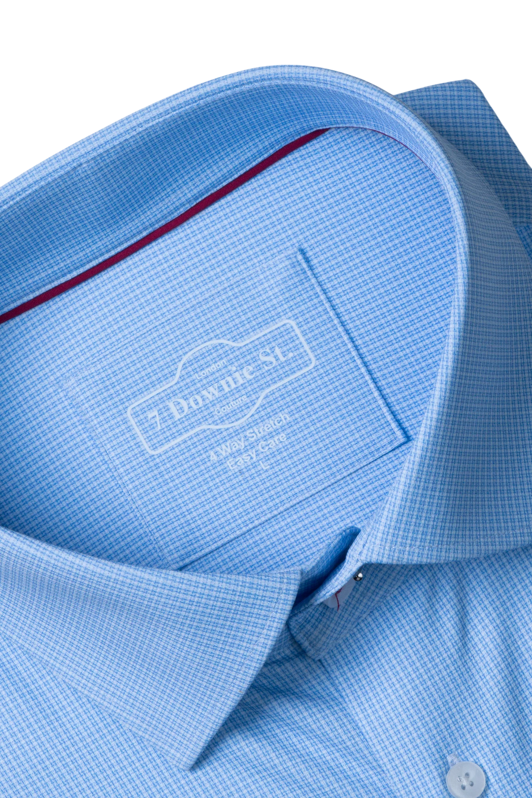 SILK TOUCH LONGSLEEVE SHIRT (BLUE) - 7 DOWNIE