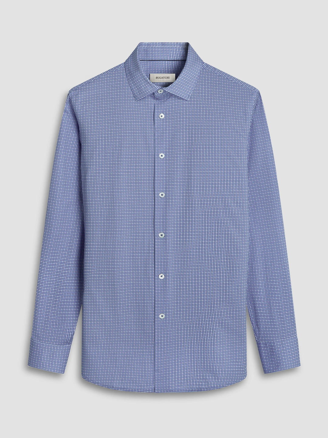 JAMES LONG SLEEVE SHIRT (CLASSIC BLUE CHECK) - BUGATCHI