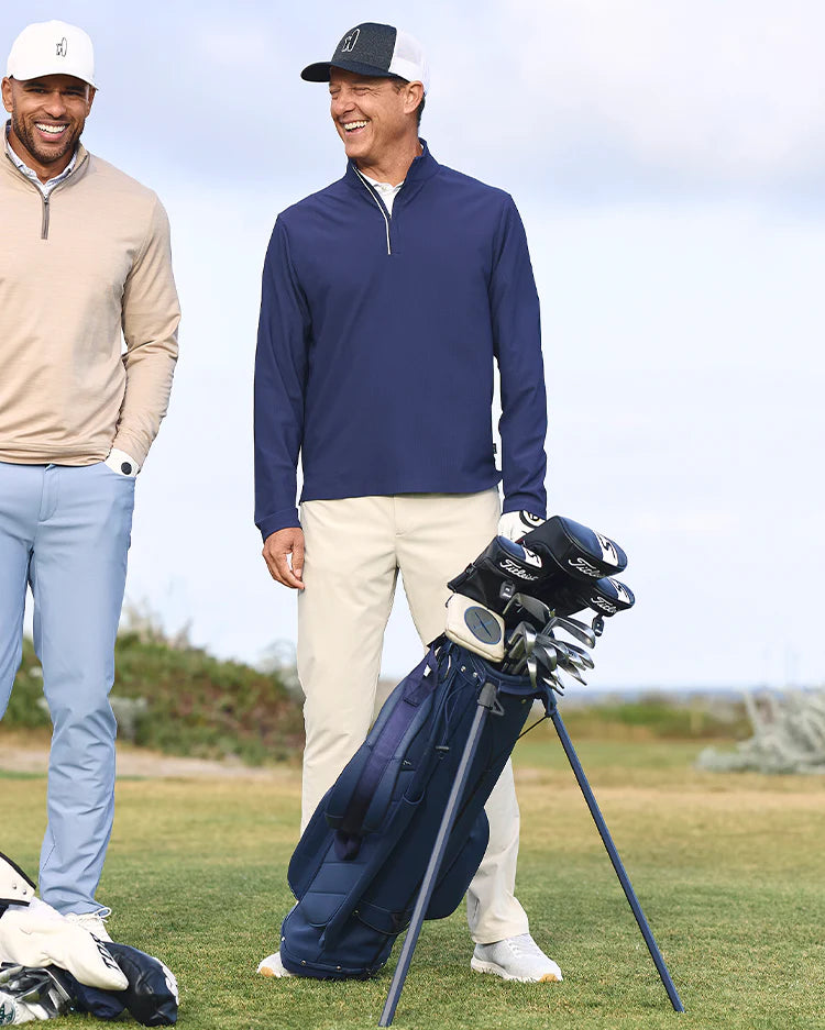 HOPPIN' 1/4 ZIP PULLOVER (NAVY) - JOHNNIE-O