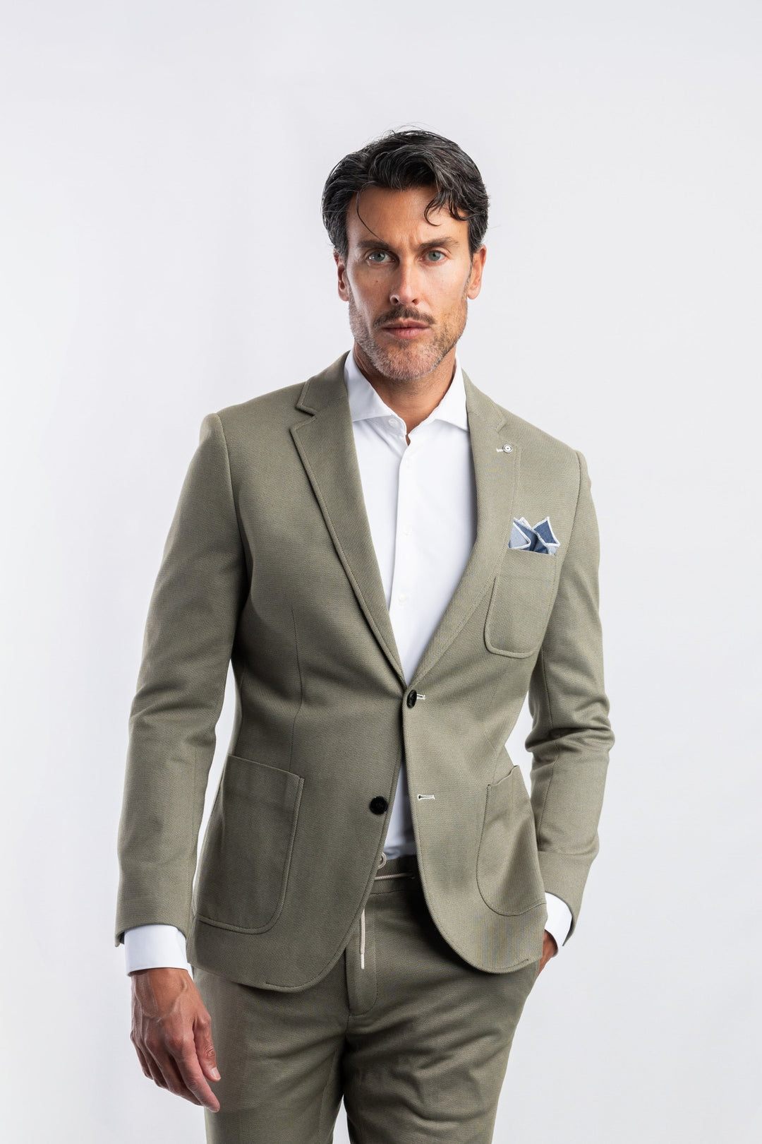 STRETCH BLAZER (GREEN) - BLUE INDUSTRY