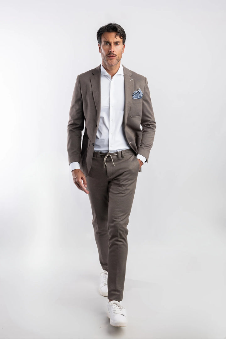 STRETCH BLAZER (BROWN) - BLUE INDUSTRY