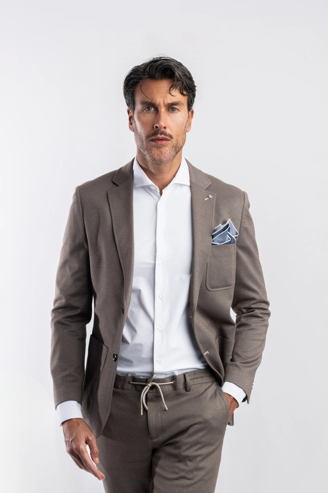 STRETCH BLAZER (BROWN) - BLUE INDUSTRY