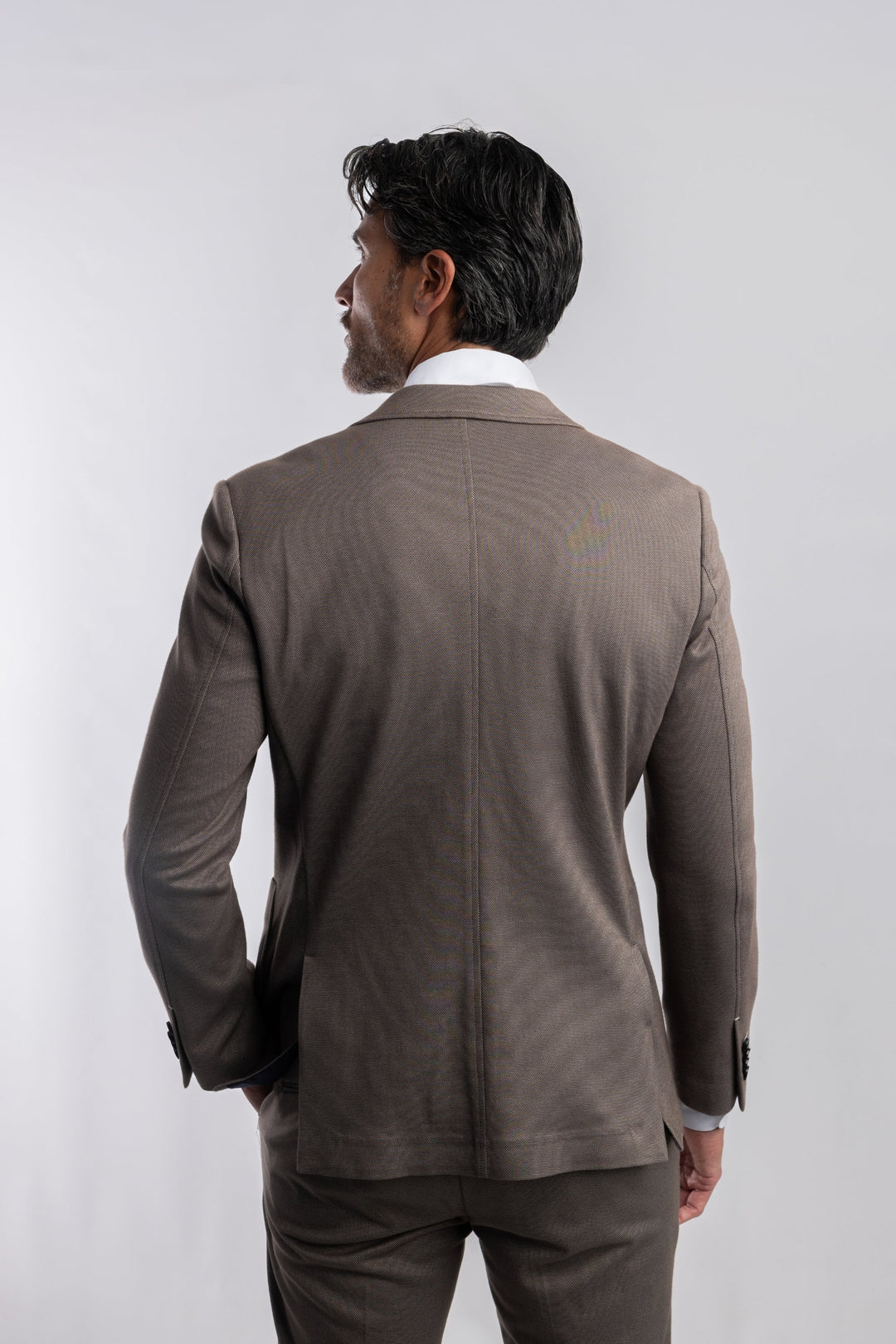 STRETCH BLAZER (BROWN) - BLUE INDUSTRY