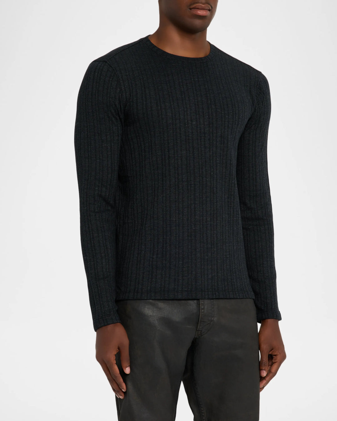 FEEDER LONG SLEEVE (BLACK) - JOHN VARVATOS