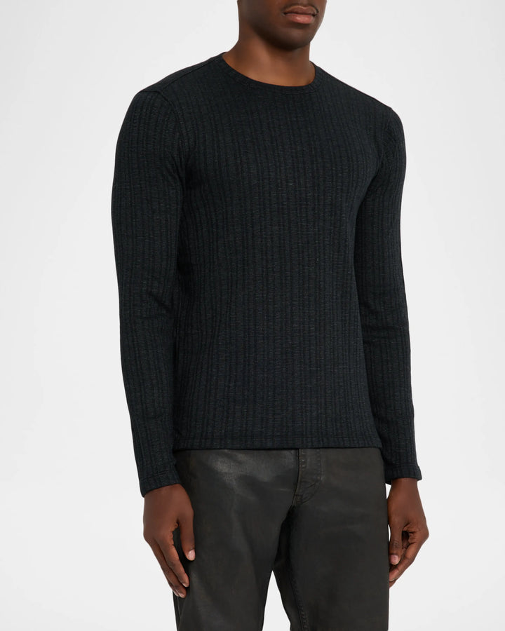 FEEDER LONG SLEEVE (BLACK) - JOHN VARVATOS