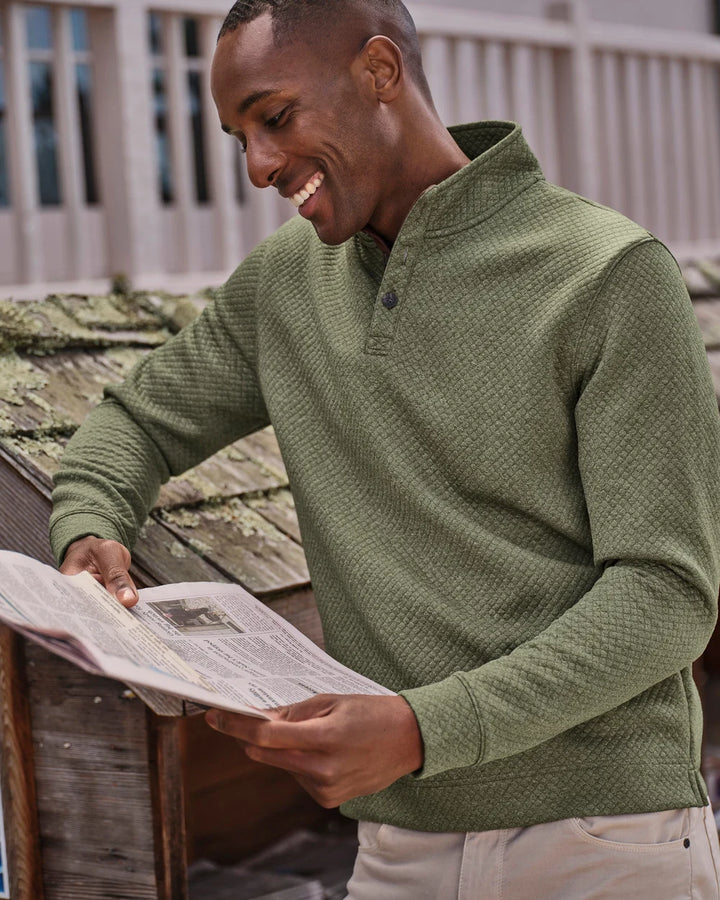 ROCKWELLS BUTTON PULLOVER (FOREST) - JOHNNIE-O
